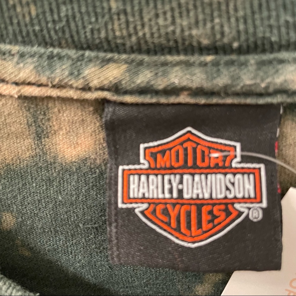 Harley Davidson eagle tie dye green shirt large - Picture 2 of 3
